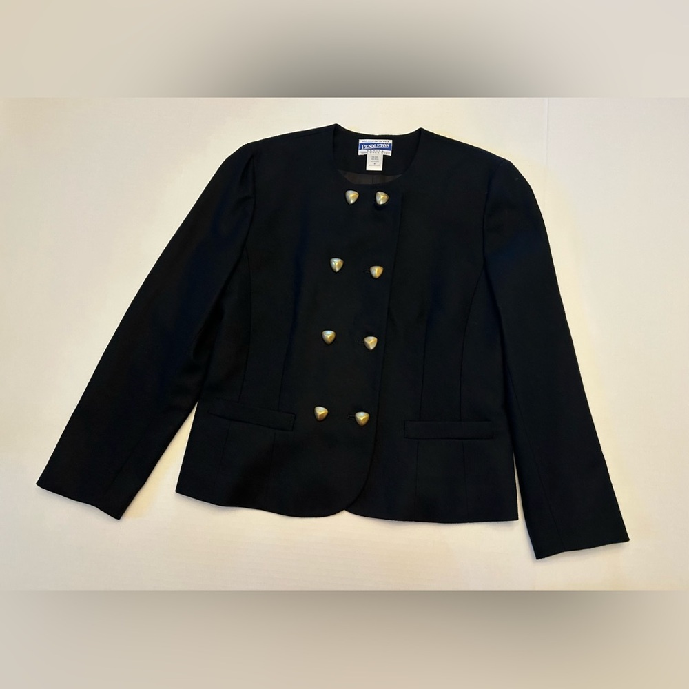 Pendleton Black Double-Breasted Blazer - image 2